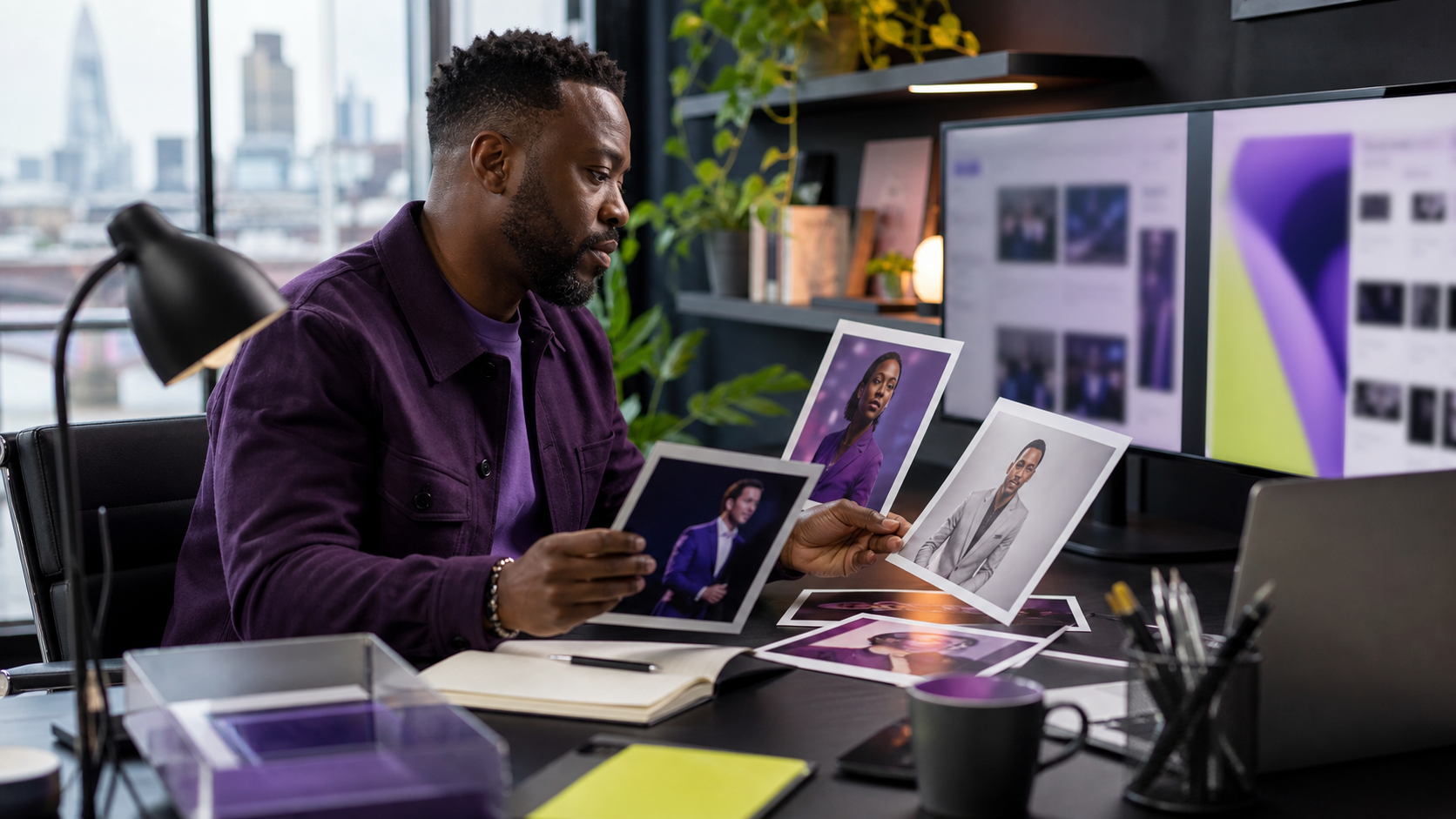 An event booker reviewing global presenter portfolios